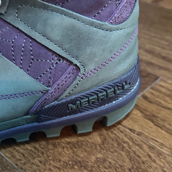 Merrell Women's Silversun Lace Waterproof Boot Purple Gray Size 9.5 - Picture 7 of 15